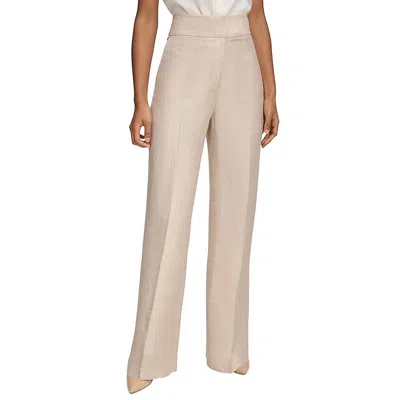 Calvin Klein Womens Pleated Wide Leg Trouser Pants In Multi