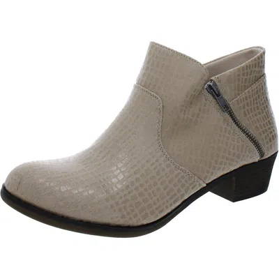 SUN + STONE ABBY WOMENS FAUX SUEDE ANKLE BOOTIES 