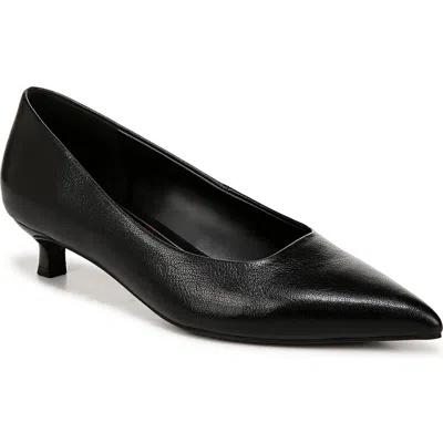 Naturalizer Natalia Womens Cushioned Footbed Pointed Toe Kitten Heels In Black