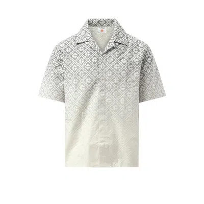 Casablanca Monogram Gradient Short-sleeved Shirt In Grey