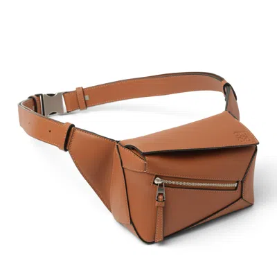 Loewe Men's Puzzle Edge Mini Bumbag In Tan
