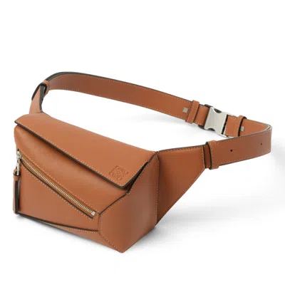 Loewe Men's Puzzle Edge Mini Bumbag In Tan