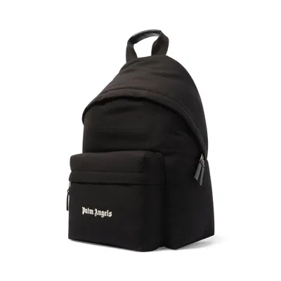 Palm Angels Men's Cordura Classic Logo Backpack In Black/white