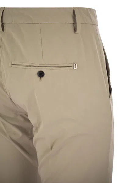 Dondup Gaubert Slim Fit Gabardine Trousers In Light Beige