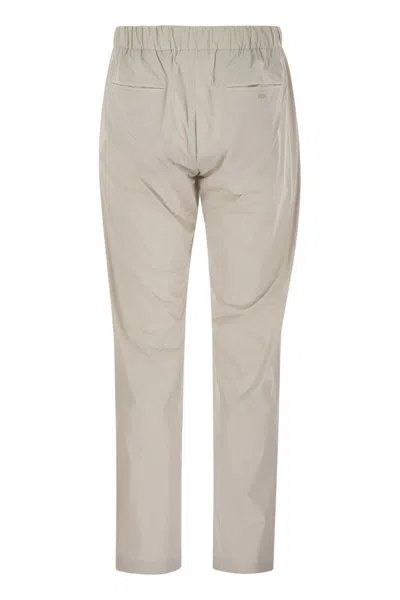 Herno Suede Effect Resort Trousers In Brown