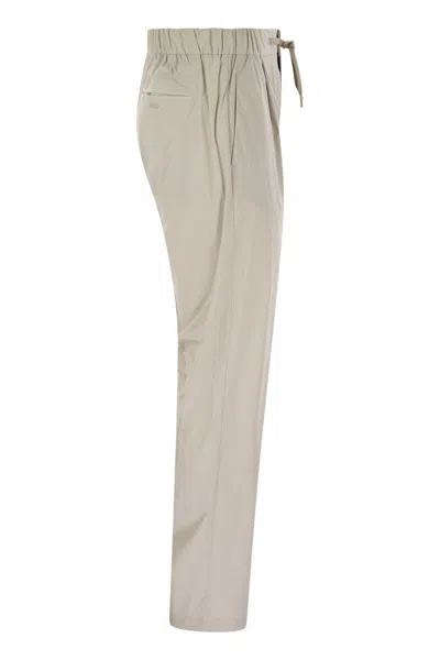 Herno Suede Effect Resort Trousers In Brown