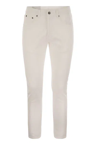 Dondup Beige Cotton Jeans & Pant In White