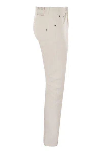 Dondup Beige Cotton Jeans & Pant In White
