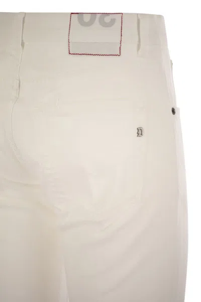 Dondup Beige Cotton Jeans & Pant In White
