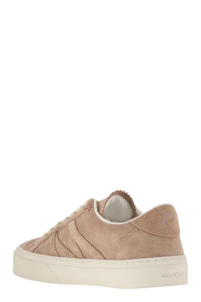 Moncler Monaco 2 Low-cut Casual Shoes In Pink