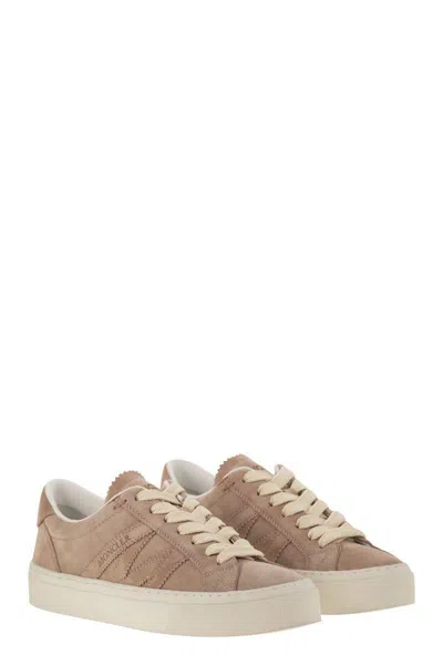 Moncler Monaco 2 Low-cut Casual Shoes In Pink