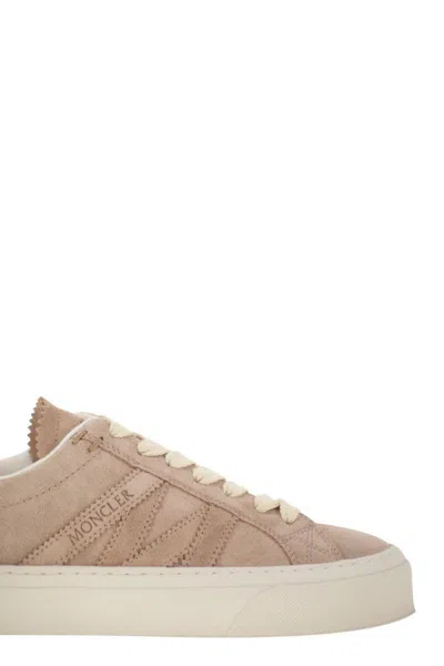 Moncler Monaco 2 Low-cut Casual Shoes In Pink