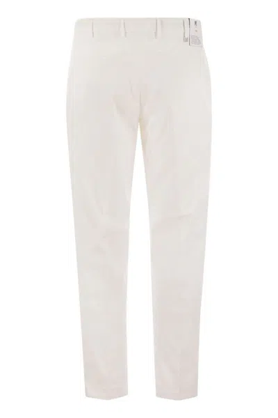 Pt Torino Rebel Stretch Cotton Trousers In White