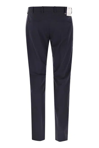 Pt Torino Epsilon Trousers In Technical Fabric In Navy