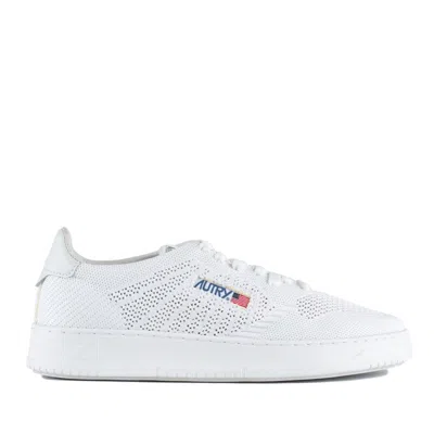 Autry Medalist Easeknit Low Fabric Sneakers White In White