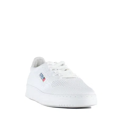Autry Medalist Easeknit Low Fabric Sneakers White In White