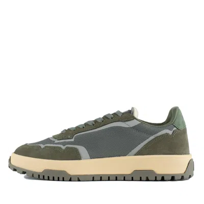 Autry Wildpace Nubuck And Rubber-trimmed Suede And Mesh Sneakers In Green