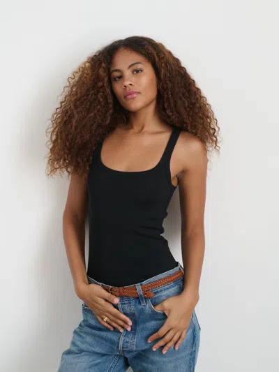Alex Mill 365 Ribbed Tank In Black