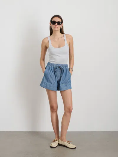 Alex Mill 365 Ribbed Tank In Glass Blue