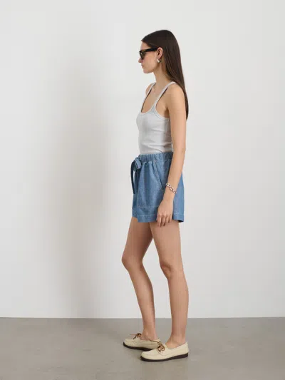 Alex Mill 365 Ribbed Tank In Glass Blue