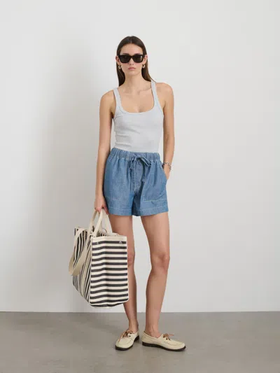 Alex Mill 365 Ribbed Tank In Glass Blue