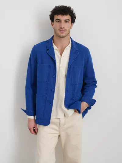 Shop Alex Mill Work Jacket Blazer In Electric Blue