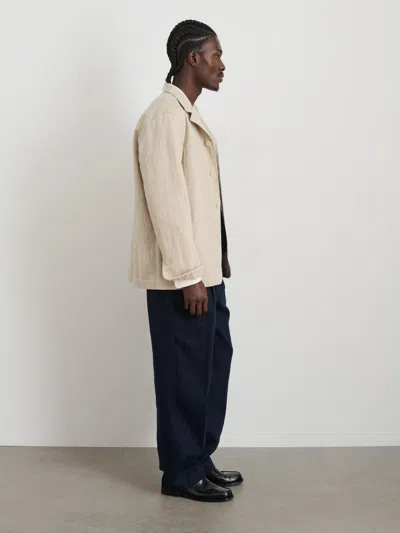 Alex Mill Arthur Work Jacket In Cotton Linen Twill In Flax Ivory