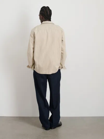 Alex Mill Arthur Work Jacket In Cotton Linen Twill In Flax Ivory