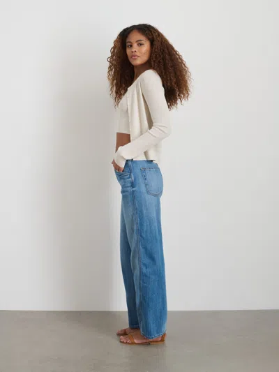 Alex Mill Ava Cardigan In Extrafine Merino Wool In Cream
