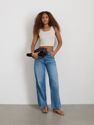 Alex Mill Ava Cropped Tank In Extrafine Merino Wool In Cream