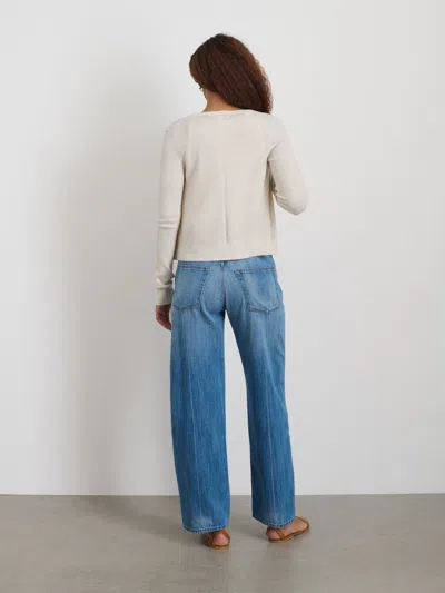 Alex Mill Ava Cardigan In Extrafine Merino Wool In Cream