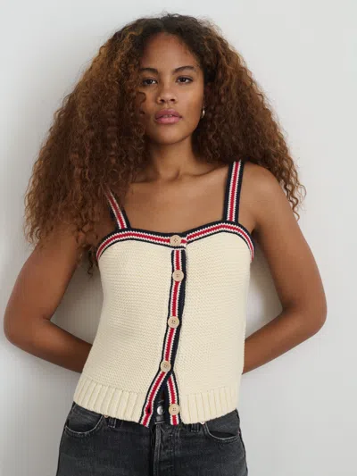 Alex Mill Emmy Cami In Cotton In Ivory Combo