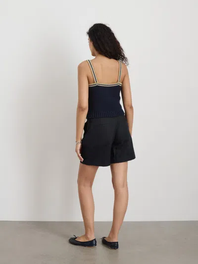 Alex Mill Emmy Cami In Cotton In Dark Navy Combo