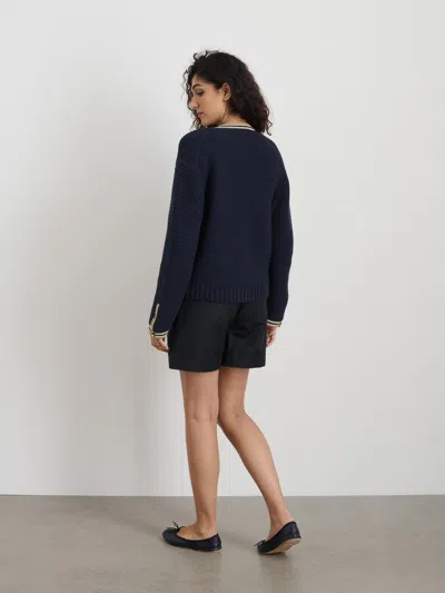 Alex Mill Emmy Sweater In Cotton In Dark Navy