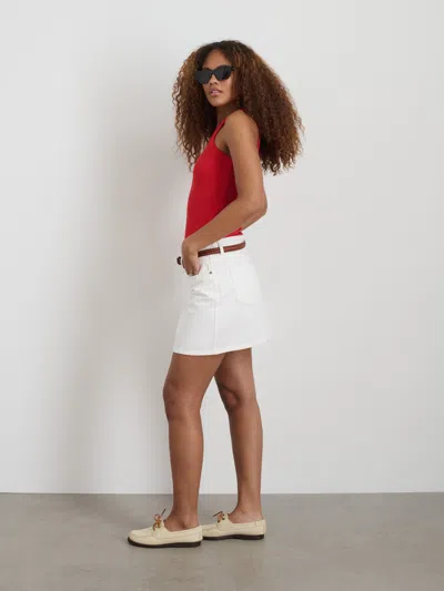 Alex Mill Everyday Rib Tank In Berry Red