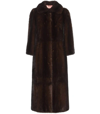 Gucci Printed Fur Coat In Lrowe