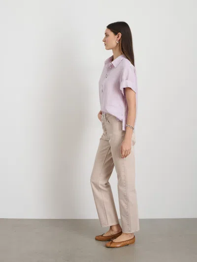 Alex Mill Maddie Shirt In Linen In Thistle