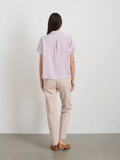 Alex Mill Maddie Shirt In Linen In Thistle