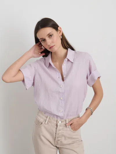 Alex Mill Maddie Shirt In Linen In Thistle
