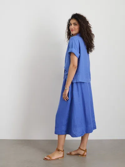 Alex Mill Maddie Linen Button-up Shirt In Ultramarine