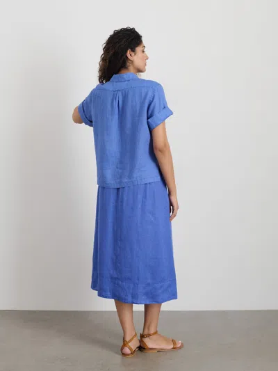 Alex Mill Maddie Linen Button-up Shirt In Ultramarine