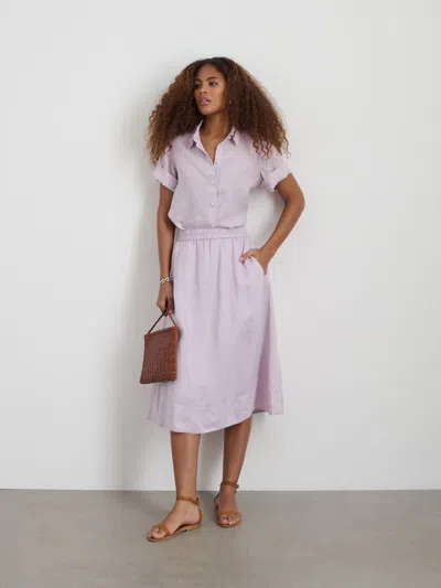 Alex Mill Maddie Skirt In Linen In Thistle