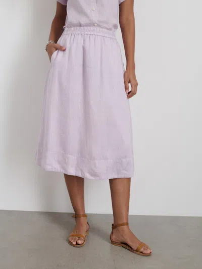 Alex Mill Maddie Skirt In Linen In Thistle