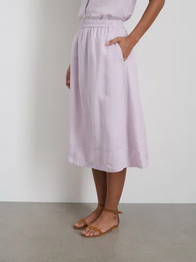 Alex Mill Maddie Skirt In Linen In Thistle