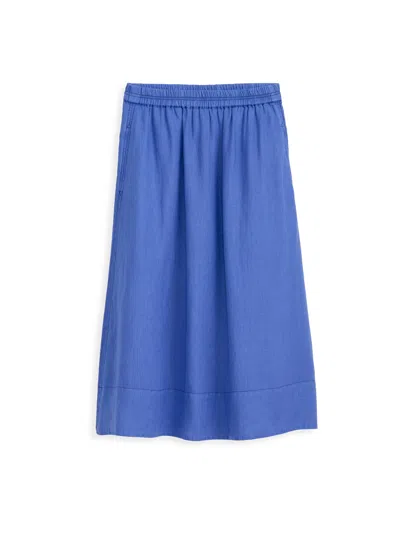 Alex Mill Standard Skirt In Paper Poplin In Ultramarine