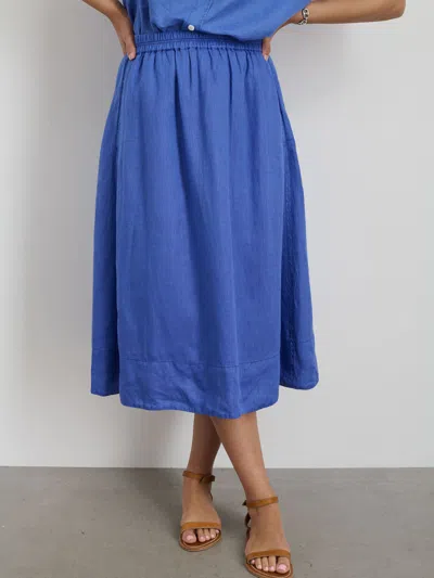 Alex Mill Standard Skirt In Paper Poplin In Ultramarine