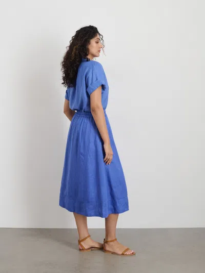 Alex Mill Standard Skirt In Paper Poplin In Ultramarine