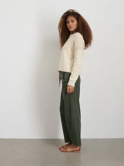 Alex Mill Mariner Striped Rollneck Sweater In Cotton In Light Bone/ivory