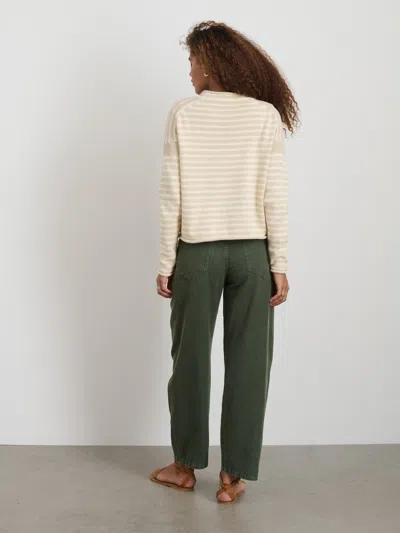 Alex Mill Mariner Striped Rollneck Sweater In Cotton In Light Bone/ivory