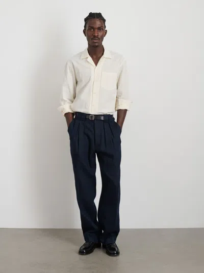 Alex Mill Mason Shirt In Japanese Crinkle Cotton In Off White